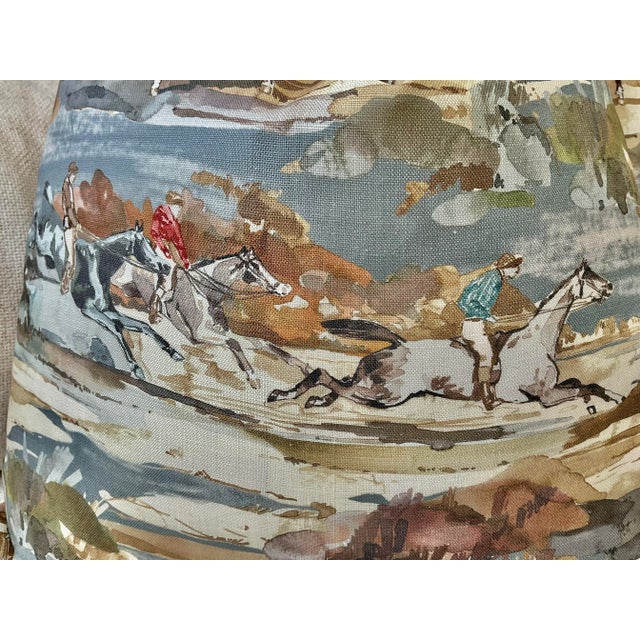 Take a "morning gallop" through the country with this contemporary motif design, featuring beautiful horses riding through...