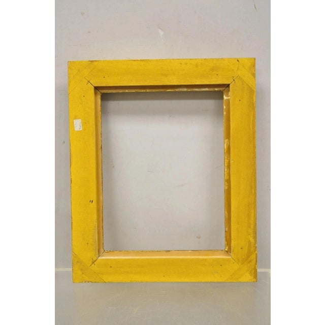 Gold Vintage Italian Hollywood Regency Gold Gilt Wood 14 X 12 Art Picture Frame For Sale - Image 8 of 12