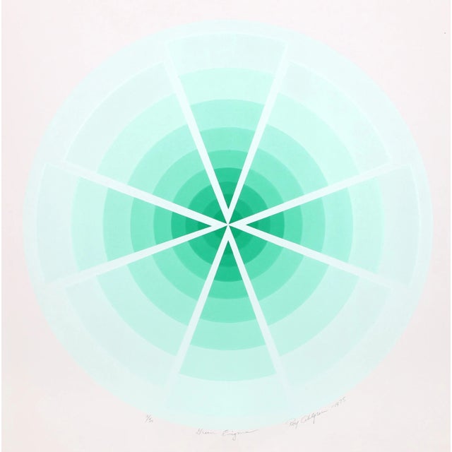 Green Enigma 1975 Serigraph, signed and numbered in pencil Of 50 20 x 20 in. (50.8 x 50.8 cm)