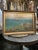Mid-Century Modern Early 20th Century Swedish Small Harbor Painting, Framed For Sale - Image 3 of 10