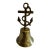 Vintage Brass Ship's Bell With Anchor and Rope Finial For Sale