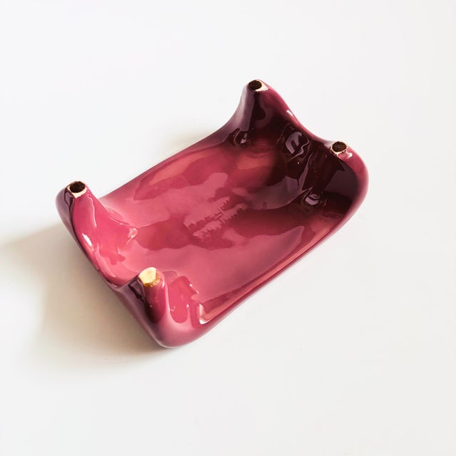 Ceramic Haeger Pink Ceramic Pedestal For Sale - Image 7 of 8