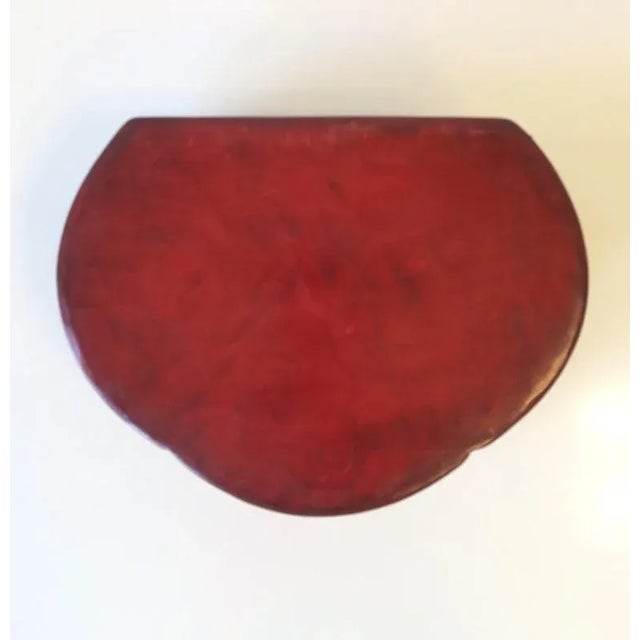 Italian Leather Jewelry Box With Scalloped Design For Sale - Image 12 of 13