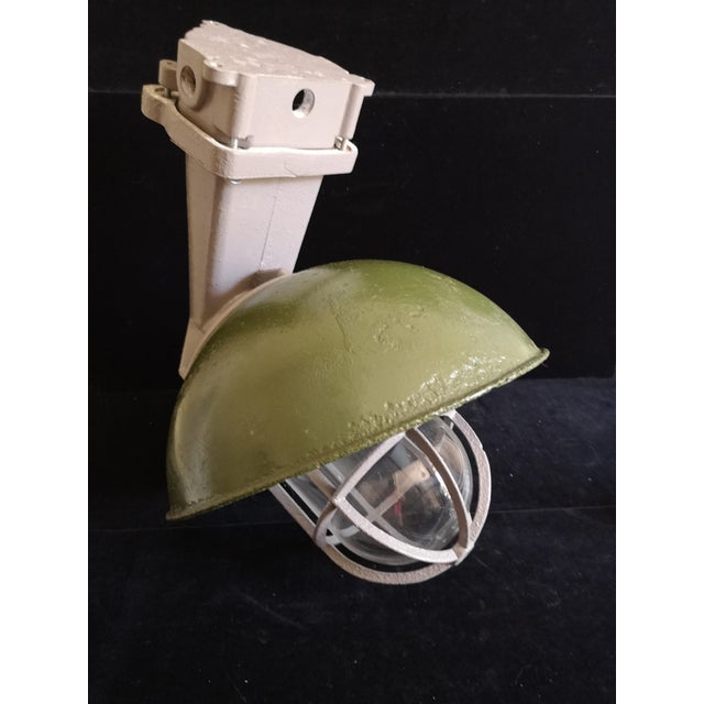 Industrial Vintage Industrial Aluminum and Enamel Wall Lights, 1950s, Set of 2 For Sale - Image 3 of 14