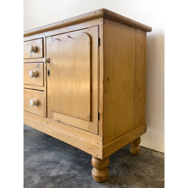Mid 19th Century Antique 19th Century English Pine Victorian Dresser For Sale - Image 5 of 12