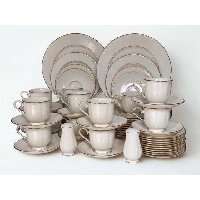 1990s 1990s Lenox Courtyard Gold - 62 Pieces For Sale - Image 5 of 18