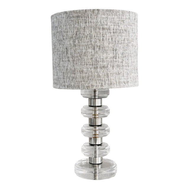 Vintage Italian Table Lamp in Acrylic, 1970s For Sale