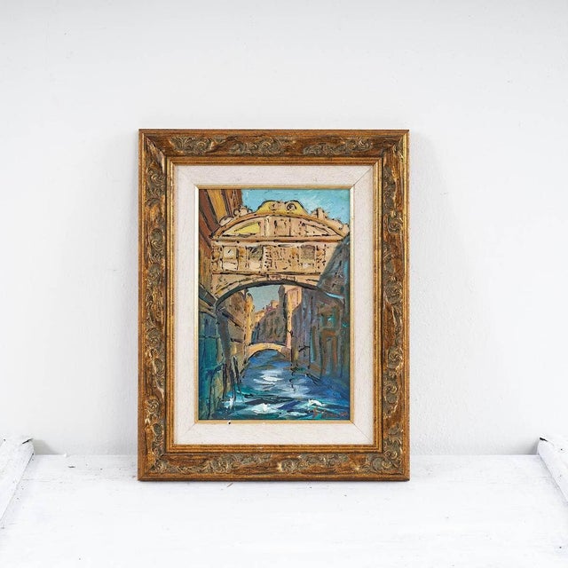 Giovanni Lovetti, Venice, Oil on Panel, Framed For Sale - Image 5 of 5