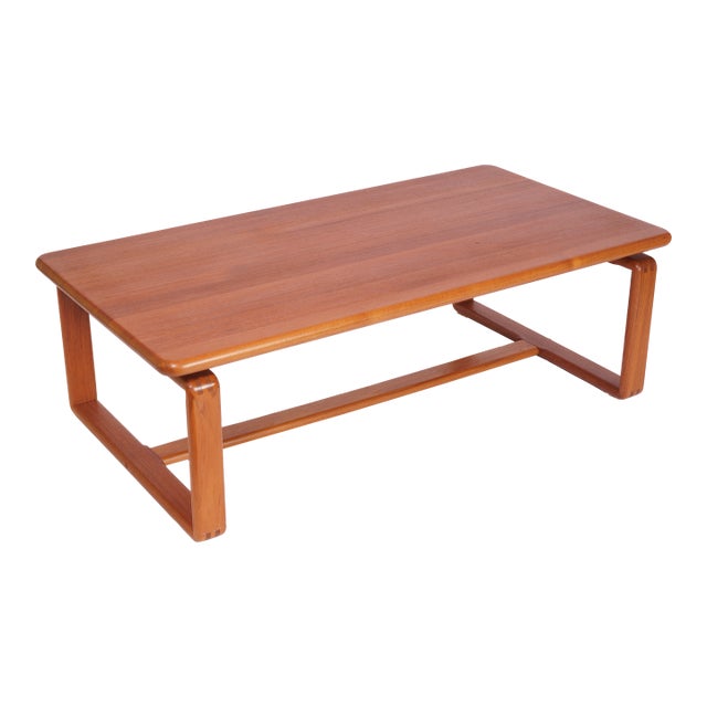 Mid Century Solid Teak Coffee Table by K.d. Furniture For Sale
