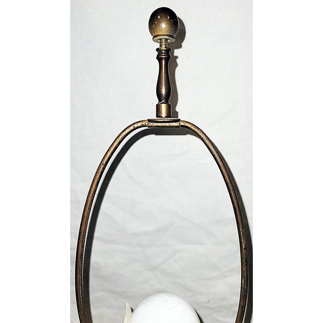 Transparent Vintage Glass Column Table Lamp For Sale - Image 8 of 9