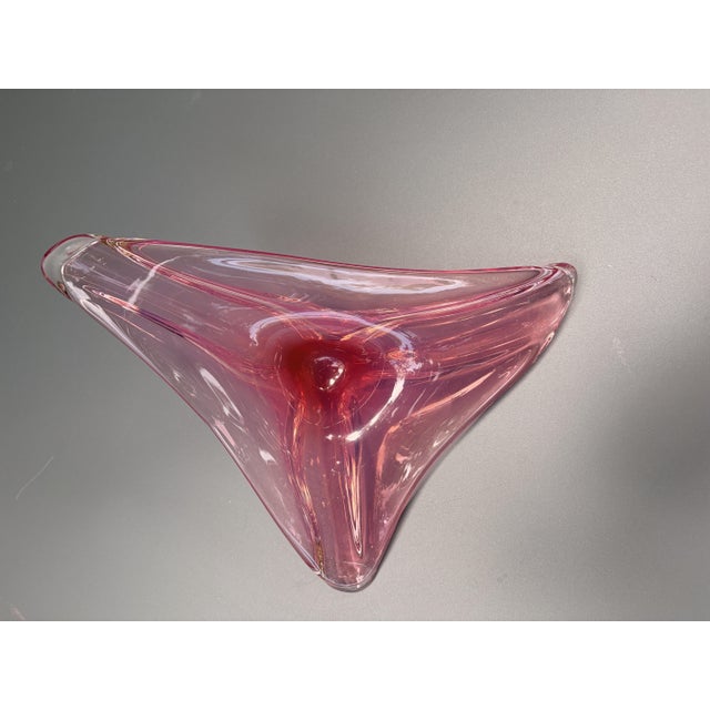 1960s Mid-Century Art Glass Crystal Centerpiece from Val Saint Lambert, 1960s For Sale - Image 5 of 5