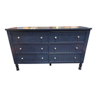 Pottery Barn Navy Blue Six Drawer "Catalina" Dresser, Attributed For Sale