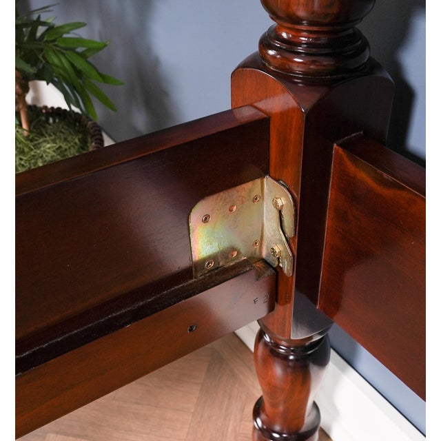 Niagara Furniture King Size Mahogany Poster Bedframe For Sale - Image 12 of 13