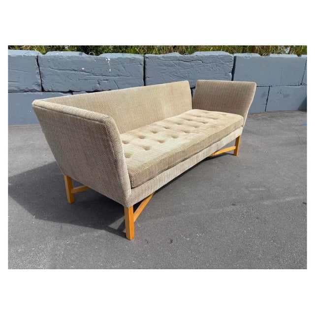 Designer Sofa With X-Base Stretcher For Sale In Miami - Image 6 of 16