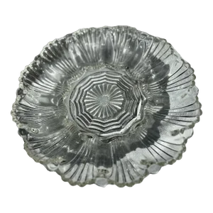 Vintage Anchor Hocking Glass Egg Oyster Serving Plate