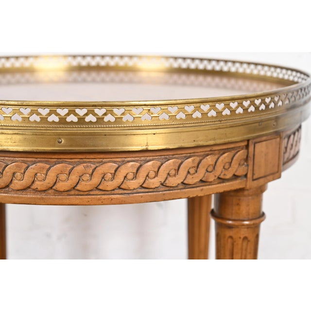 Brown Baker Furniture French Regency Louis XVI Burled Walnut Tea Table For Sale - Image 8 of 12