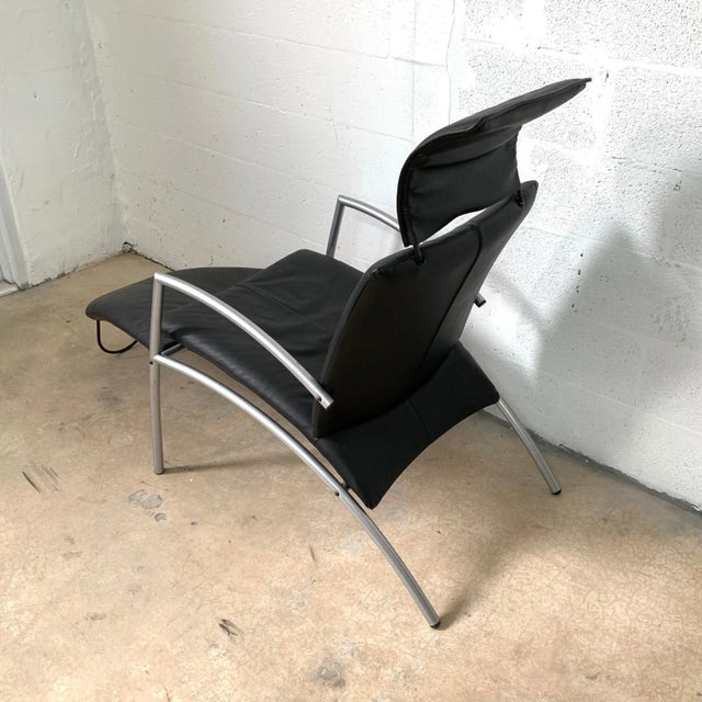 Postmodern Kebe Leather Convertible Lounge or Armchair, Denmark For Sale In Miami - Image 6 of 11