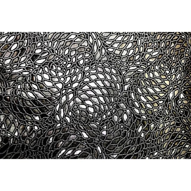 You don't have to sacrifice fun for sophistication with this Metallic Silver Black Square throw pillow cover from SABDECO,...