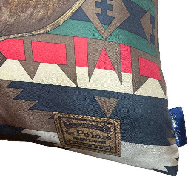American Ralph Lauren Cowboy Boots Vintage Silk Scarf Pillows 35" For Sale - Image 3 of 6