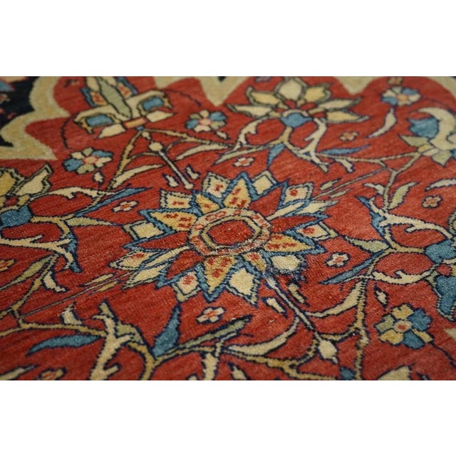 Textile Late 18th Century Antique Farahan Sarouk Rug 4'7'' x 6'8'' For Sale - Image 7 of 10
