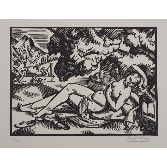 Paul Vera, Summer, 1924, Original Woodcut For Sale - Image 6 of 6