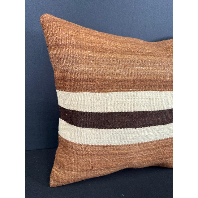 Turkish Hemp Pillow Cushion Natural Beige Brown Cushion Cover 20"x20" #30653 Enhance your home decor with our Kilim Pillow...