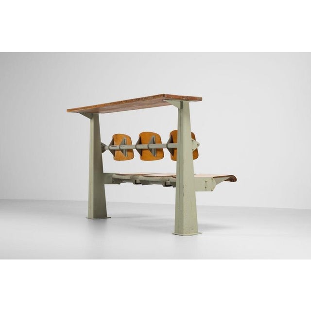 Lectura Hall Chairs attributed to Jean Prouvé for Ensic, France, 1950s For Sale - Image 9 of 18
