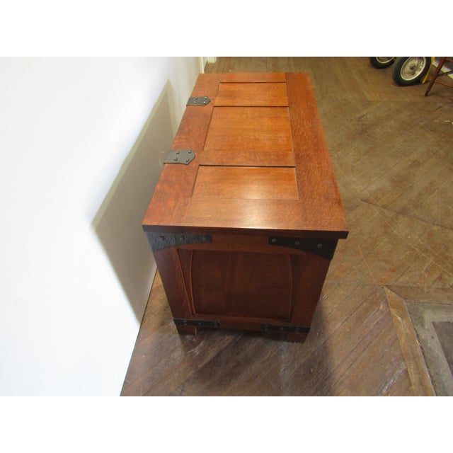 Item 87511: Stickley Mission oak Arts and Crafts style blanket chest. Age: 2000's. Details: Mission oak style. Condition:...