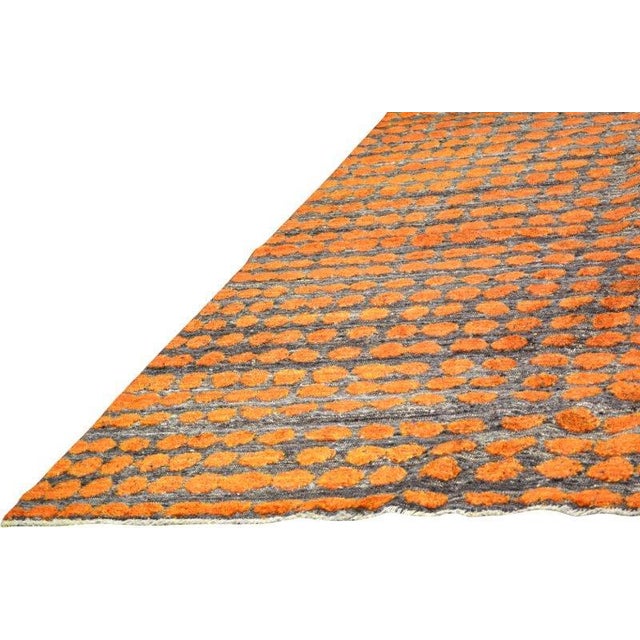 2000 - 2009 Moroccan Hand Knotted Wool Rug,9'9"X14' For Sale - Image 5 of 6