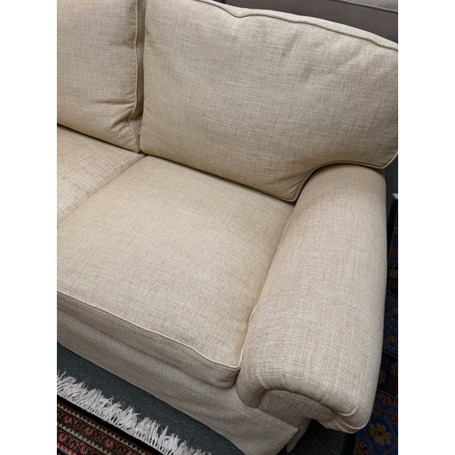 Tan Brunschwig & Fils Cavendish Loose Back Sofa For Sale - Image 8 of 12