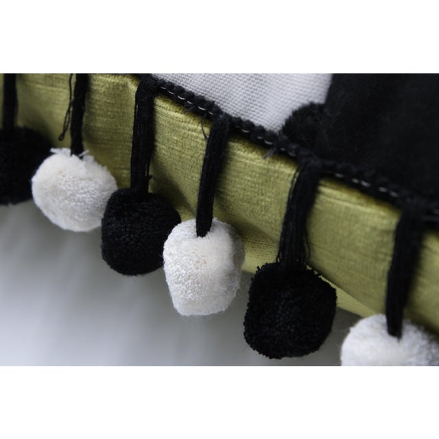 Black Pair Mackenzie Childs Square Decorative Throw Pillow For Sale - Image 8 of 11