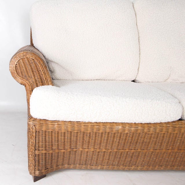 Vintage Wicker Lounge Set, 1970s, Set of 3 For Sale - Image 11 of 18