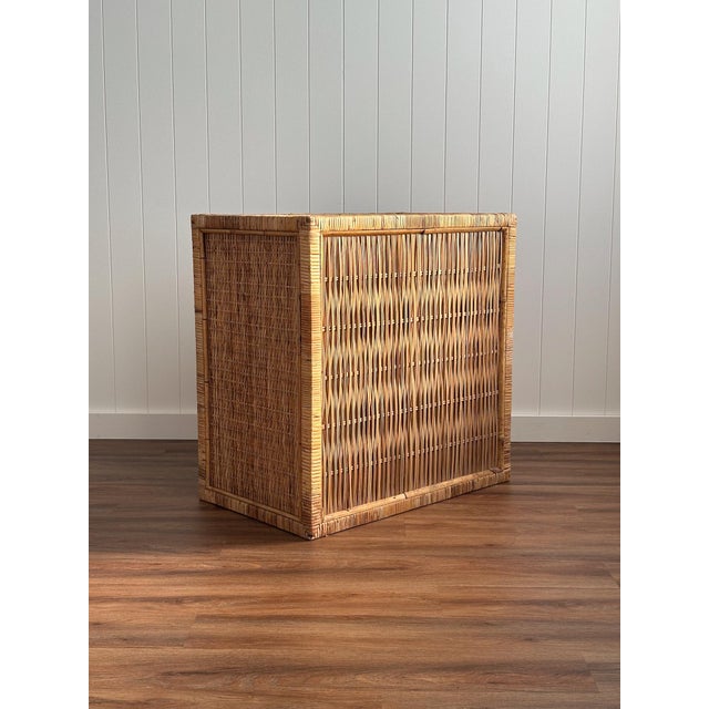 Vintage Woven Rattan Chest of Drawers For Sale - Image 13 of 18