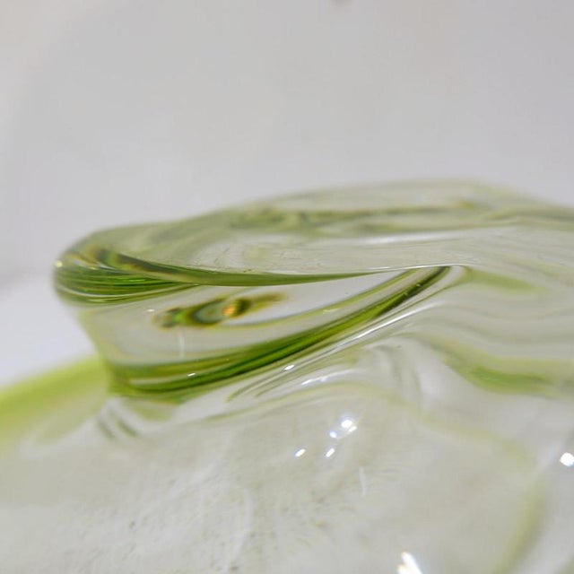 Glass Mid-Century Crystal Fruit Bowl from Val Saint Lambert, Belgium, 1960s For Sale - Image 7 of 8