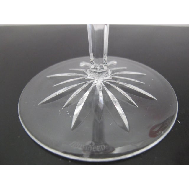 Waterford Red Snowflake Crystals 9 3/8" Fluted Champagne Glass Set of 2 For Sale - Image 9 of 13