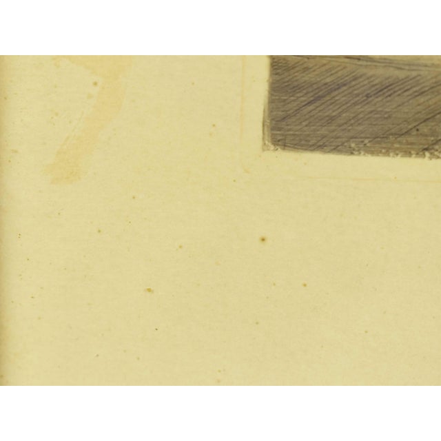 Gold Late 19th Century Historical Architectural Notre-Dame D’Amiens Hand-Colored Etching by Becourt - Signed For Sale - Image 8 of 10