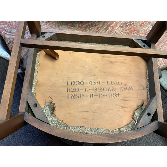 Mid 20th Century Blowing Rock Furniture Set of Six Walnut Wishbone Style Dining Chairs For Sale - Image 9 of 15