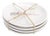 Stoneware Three French Hens Holiday Plate (Set of 4) For Sale