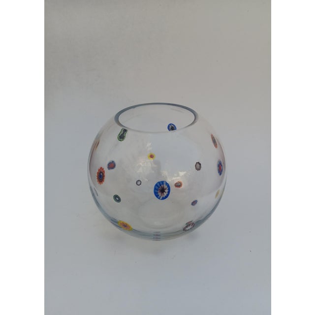 Italian Millefiori Murano Glass Vase from Leonardo, 1970s, in Good conditions. Designed 1970 to 1979