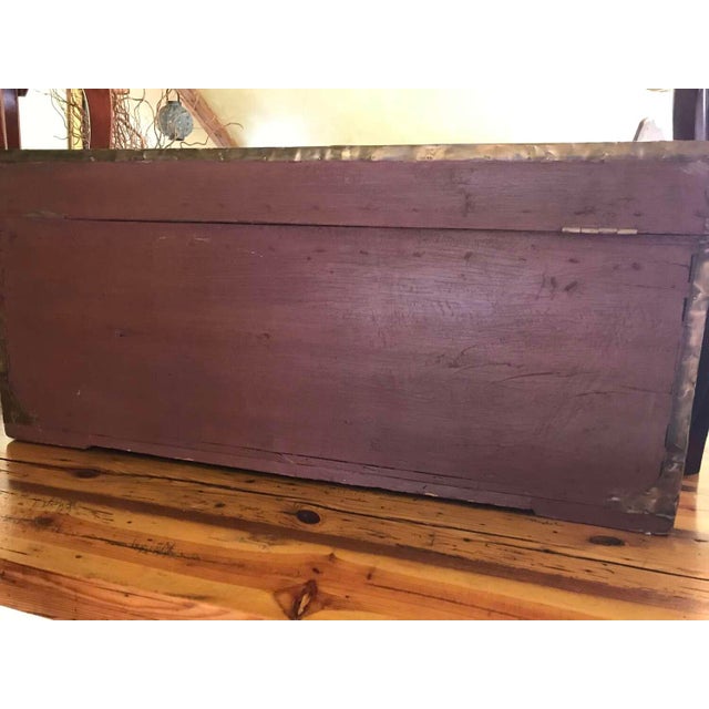 Red Painted Leather Camphor Wood Trunk, Chinese Export, 19th Century For Sale In Providence - Image 6 of 8