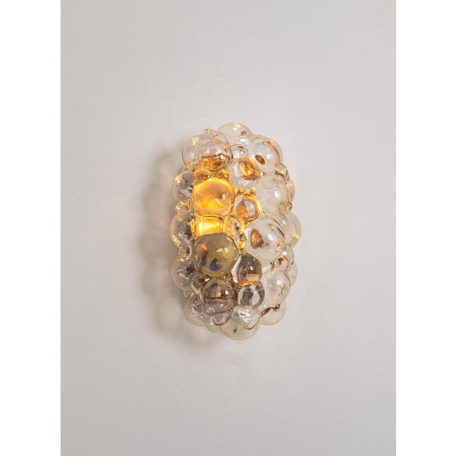 Amber Bubble Glass Sconce by Helena Tynell for Limburg, Germany, 1960s For Sale - Image 13 of 16