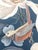 Inspired by traditional Chinoiserie bird painting, "Look No Feather" is an exquisite blue and white forever work of art....