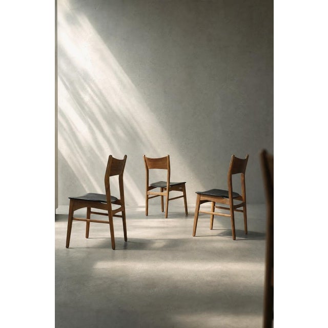 Mid-Century Scandinavian Modern Dining Chairs in Beech and Teak, 1960s, Set of 4 For Sale - Image 15 of 18
