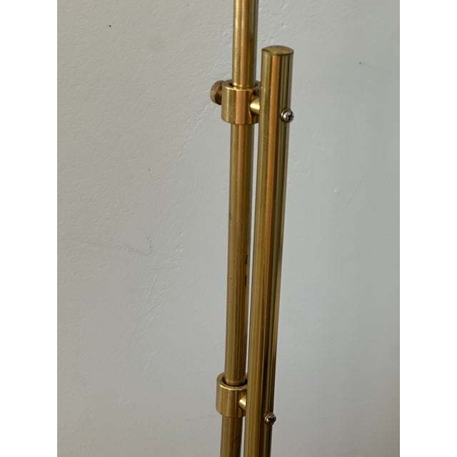 Vintage Brass Pharmacy Adjustable Floor Lamp For Sale - Image 9 of 9