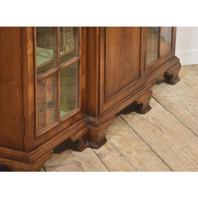 Antique Walnut Breakfront Bookcase, 1890s For Sale - Image 15 of 16