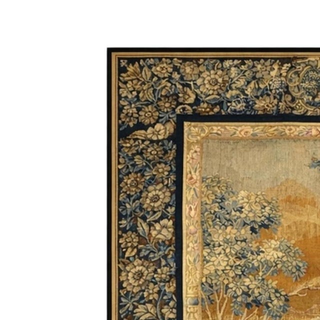 Tapestries - Aubusson rugs - 18th Century (189 cm). French 18th-century Aubusson tapestry in polychrome woolen thread with...