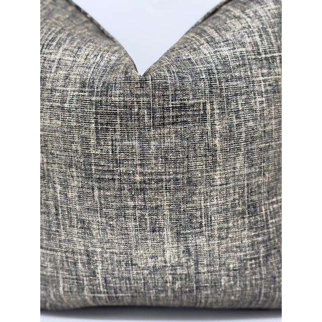 Traditional Metallic Cross-Hatch Decorative Pillow Cover For Sale - Image 3 of 5