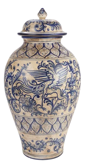 Blue Peacock Heritage Vase by deBlona