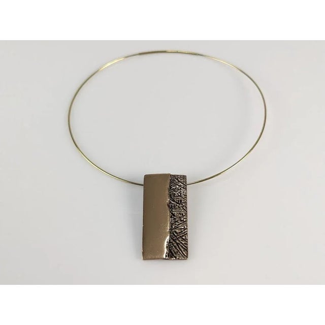 Metal Sculpture Necklace by Enrique Broglia P/a Único, 1980s For Sale - Image 7 of 8