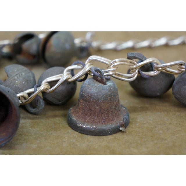 Late 20th Century Vintage Folk Art Columbian Totem String of Bells Garland Wind Chime 29" For Sale - Image 5 of 9